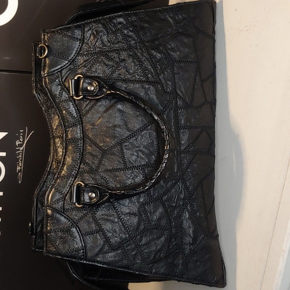 BALENCIAGA Neo Patchwork Classic City Shoulder Bag Black leather Balenciaga 🔥 - Picture 12 of 17